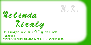 melinda kiraly business card